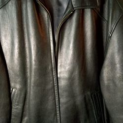 Mens Hathaway 100% Leather Jacket Size Large