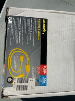 Marinco RY504-2-30 Reverse Y Adapter, (2) 30A 125V Males to 50A 125/250V Female