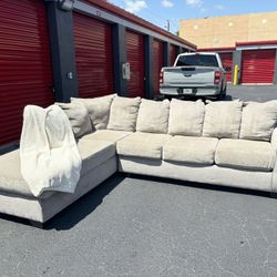 Free Delivery - Beige Sectional Sofa/Couch