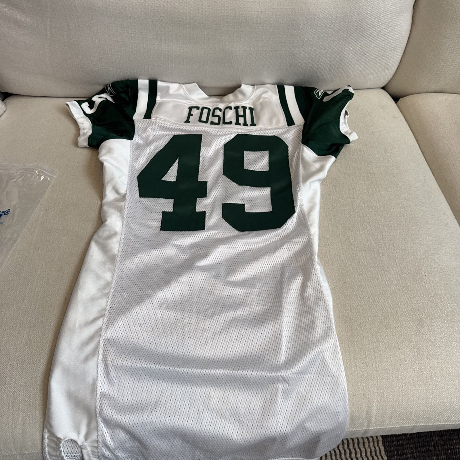 JP Foschi #49 NY Jets Team Player Issued & Worn Jersey NFL Georgia Tech