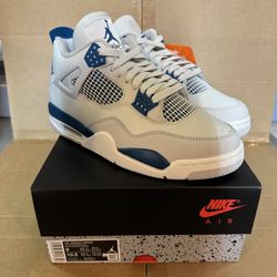 Jordan 4 Retro- Military Blue (2024)- Size 9M/10.5W