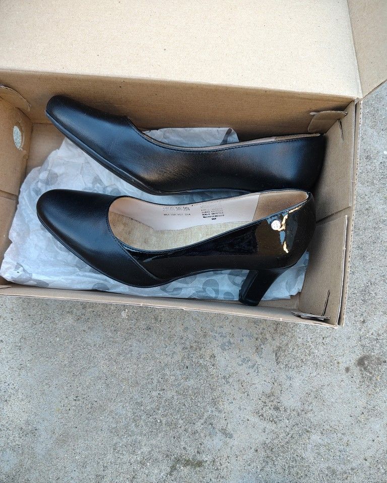 Andrea Womens Heels Shoes Black Size 6 1/2