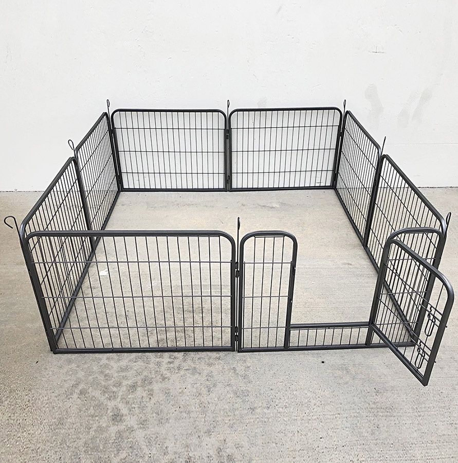 Brand New $65 Heavy Duty 24” Tall x 32” Wide x 8 Panel Pet Playpen Dog Crate Kennel Exercise Cage Fence Play Pen