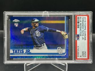 Fernando Tatis Jr Rookie 2019 Topps Chrome Blue Refractor /150 San Diego Padres PSA 9