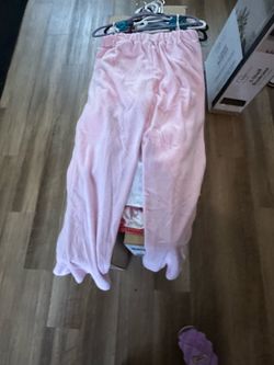 Pink Fleece Pajama Pants and Top