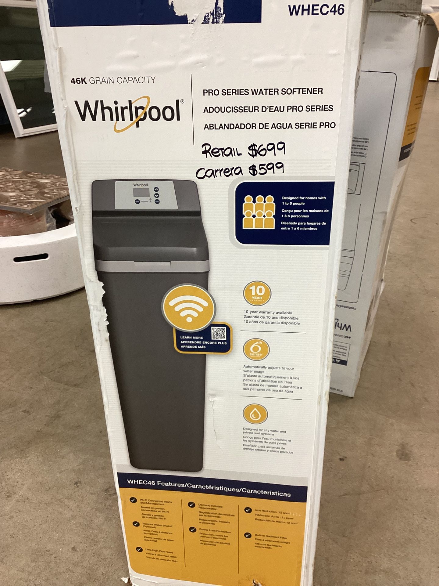 Whirlpool 46000 Grain Pro Series Wi-Fi Enabled Smart Water Softener