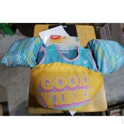 Speedo Splash Jammer Life Jacket Vest Good Vibes Kids One Size 33-55 Lbs
