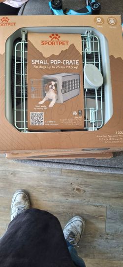 SportPet Small Pop-Crate designed for dogs up to 25 lbs