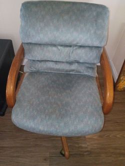 Upholstered Armchair with Wood Frame