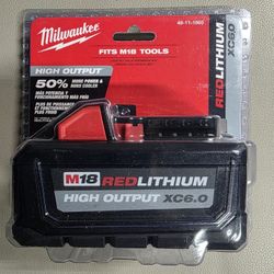 Milwaukee M18 High Output Xc 6.0 Ah Battery