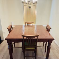 Solid Wood Dining Room Set - 4 Chairs