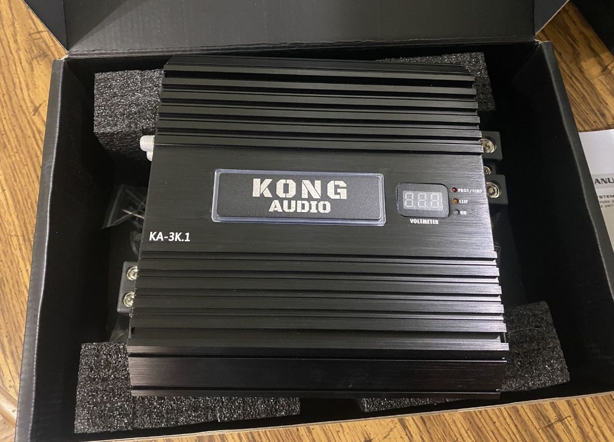 New Kong Audio 3000w Rms Full Range High Power Mono Amplifier with built in digital volt meter clip indicator. $250 Each