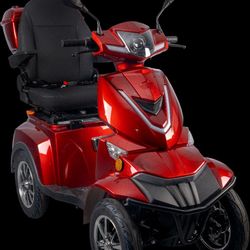 HS4W-A1R Heavy Duty 4 Wheel Mobility Scooters, Red Color