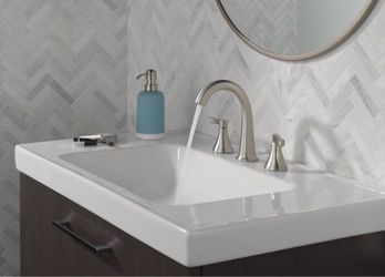 Brushed Nickel Widespread Bathroom Faucet