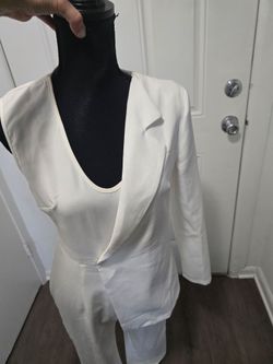 Bello traje blanco Asimétrico
