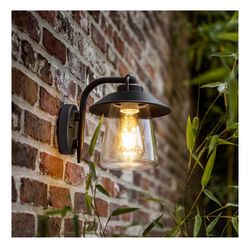 LUTEC Outdoor Indoor Wall Lantern, Farmhouse Barn Wall Sconce Lighting Fixture,Matte Black Finish Anti-Rust Wall Mount Light, Waterproof Wall lamp wit