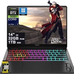HP OMEN Transcend 14 Gaming Laptop – Intel Core Ultra, NVIDIA RTX, 2.8K OLED Display 