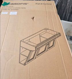 New Seasons 36W x 21″D White Thermofoil Wheelchair Access Wall Mount Bath Vanity cabinet only! Retails $240 with Taxes!