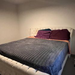 King Bed Frame Box Spring And Matress 