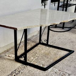 Rustic Marble Console Table