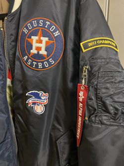 Tro Back World Champion Astros Sweater Not Jacket Sweater With A World  Champion 2017 Never Worn Step Back Fitted Cap Action Price 250 for Sale in  Jacinto City, TX - OfferUp