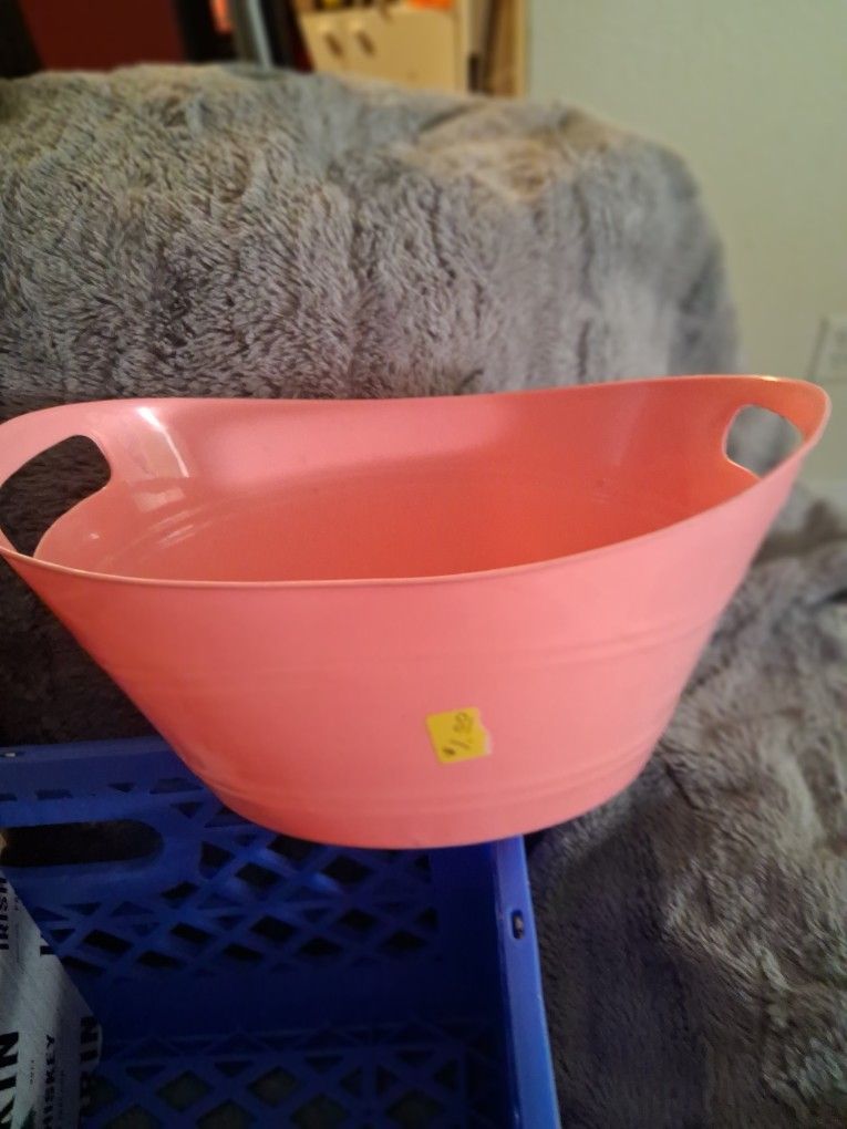 Pink Plastic Bin