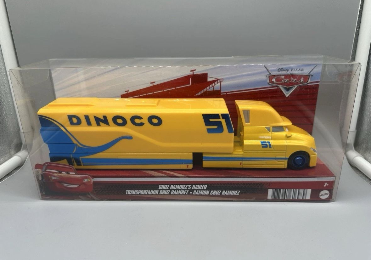 Disney Pixar Cars Cruz Ramirez's Semi Hauler Dinoco Yellow