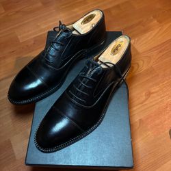 Men’s NIB Beckett Simonon Black leather lace up Oxford shoes size 8