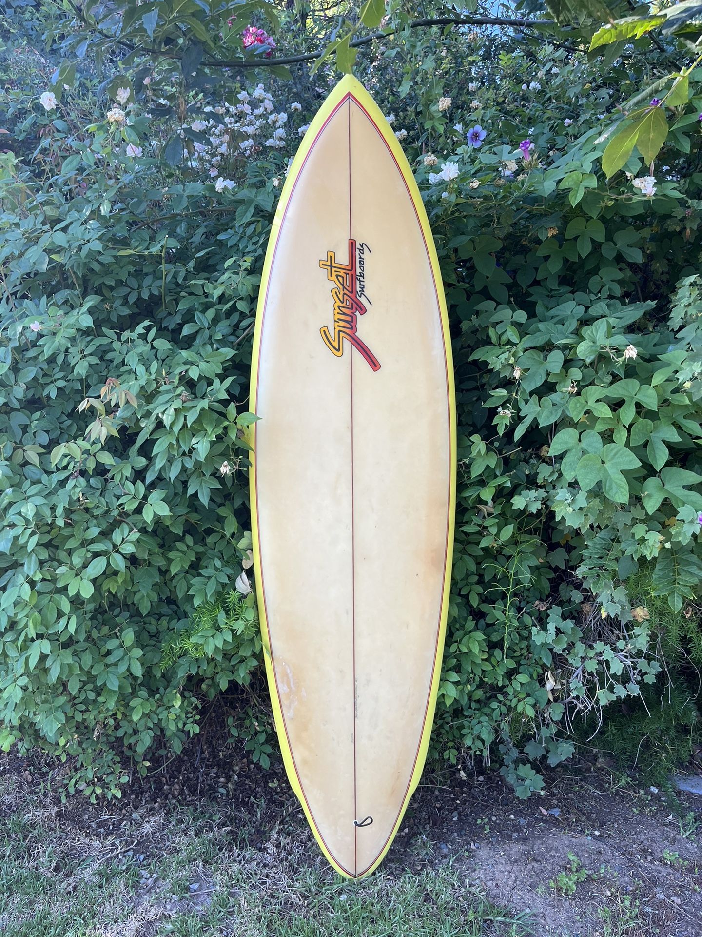 Rusty Preisendorfer Sunset Vintage Single Fin Surfboard 6' 5 1/2"