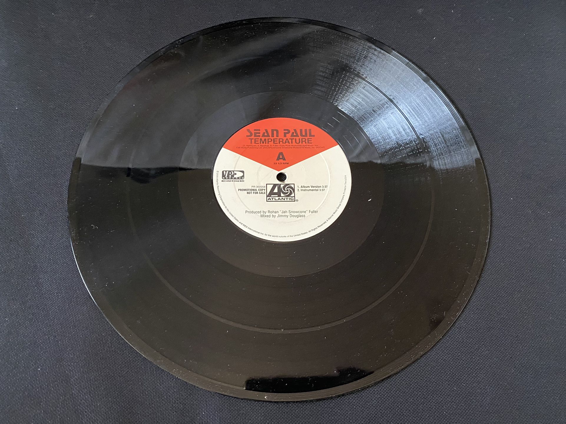 Sean Paul 'Temperature' Breakout vinyl record Beenie Man Shabba Ranks