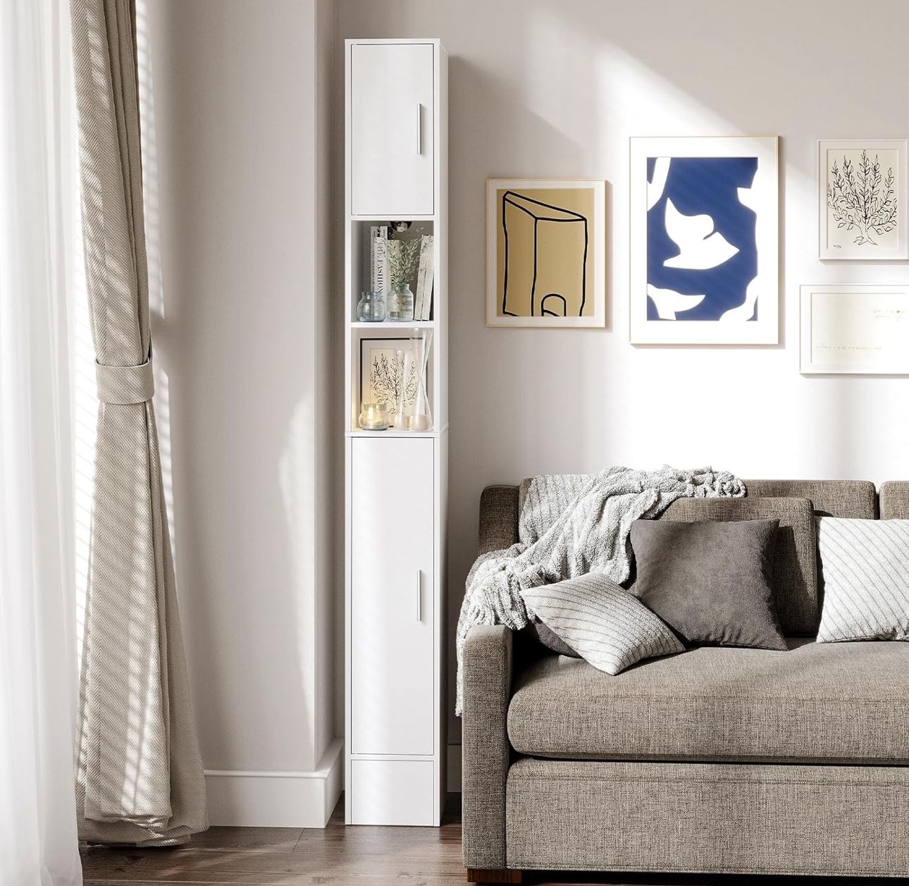 Brand New Narrow Bathroom Storage Cabinet 