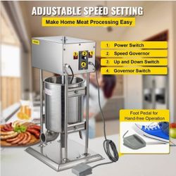 Commercial Electric 15L 33LBS Vertical Sausage Filler Stuffer Meat