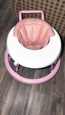 Pink Baby Walker with Padded Seat