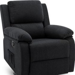 Korser Recliner Chair, 360 Swivel Rocker Chair for Adults Upholstered Fabric Glider Recliner Nursery