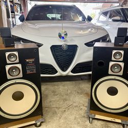 Vintage Fisher Speakers Model ST-828 with upgraded mids and highs