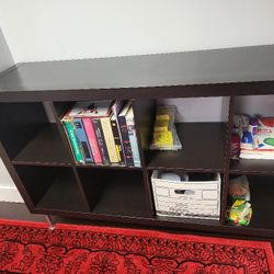 Expresso Brown/black Organizer Bookshelf  8  Cubicle 