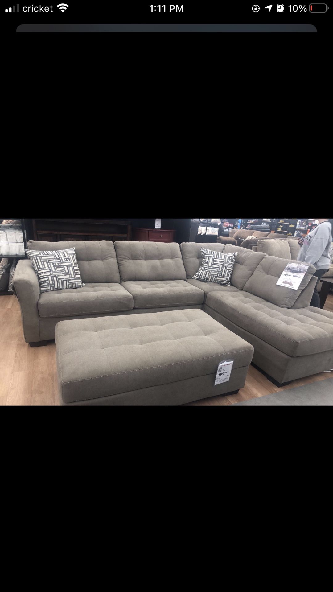 Sectional With Ottoman