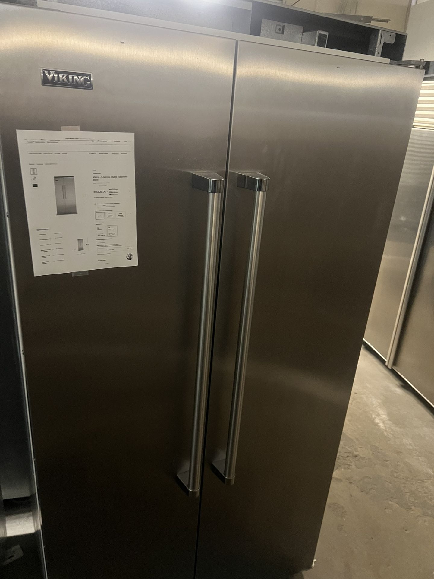 Viking 42” Built In Refrigerator 2021 2yr Warranty