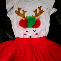 Little CHRISTMAS TUTU OUTFIT SIZE 3-6 MONTHS