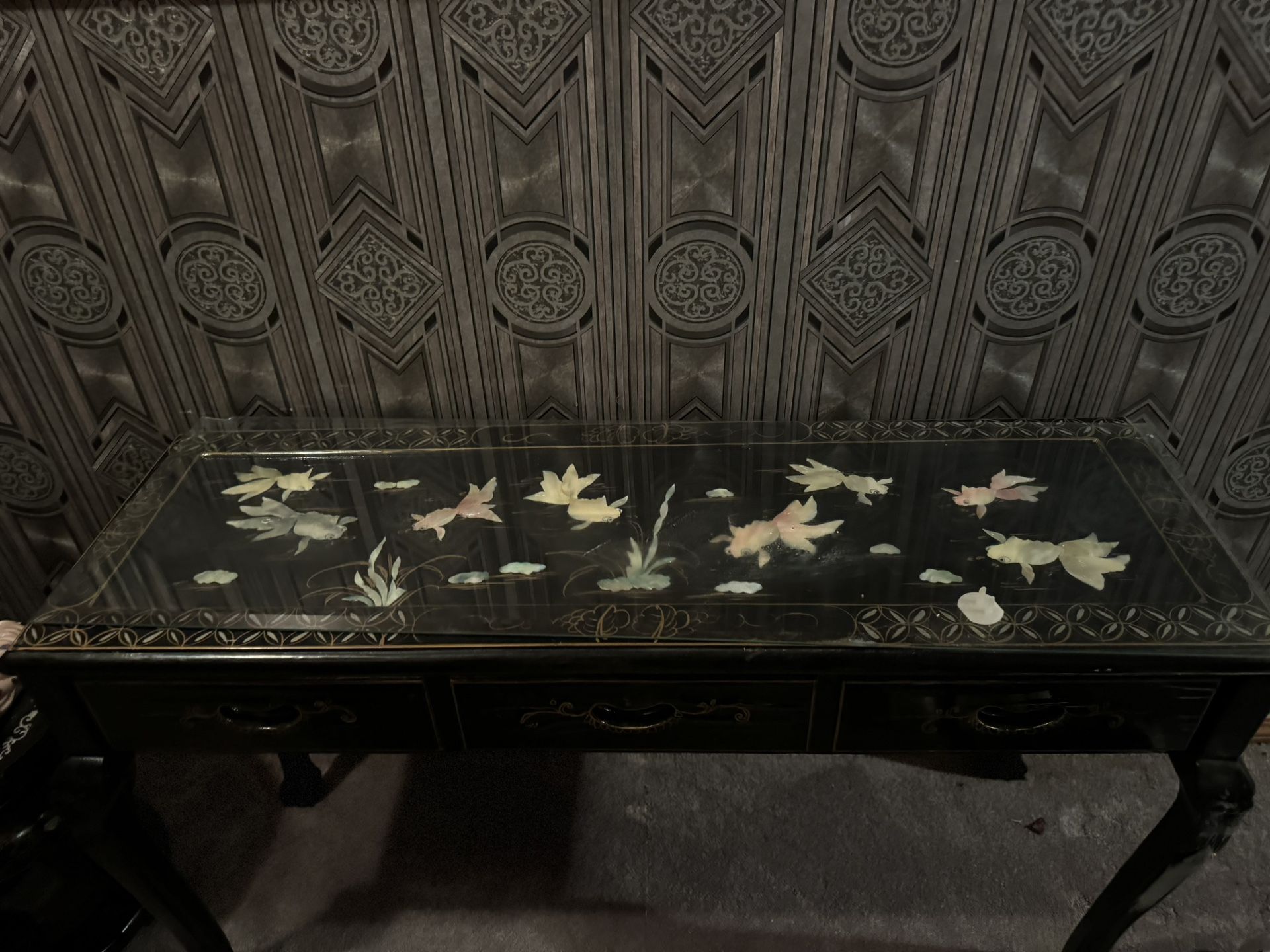 Asian Black Sofa Table