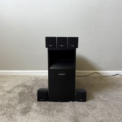 Bose Acoustimass 6 Series III 5.1 Home Theater Surround Sound Subwoofer with 5 Cube Speaker System