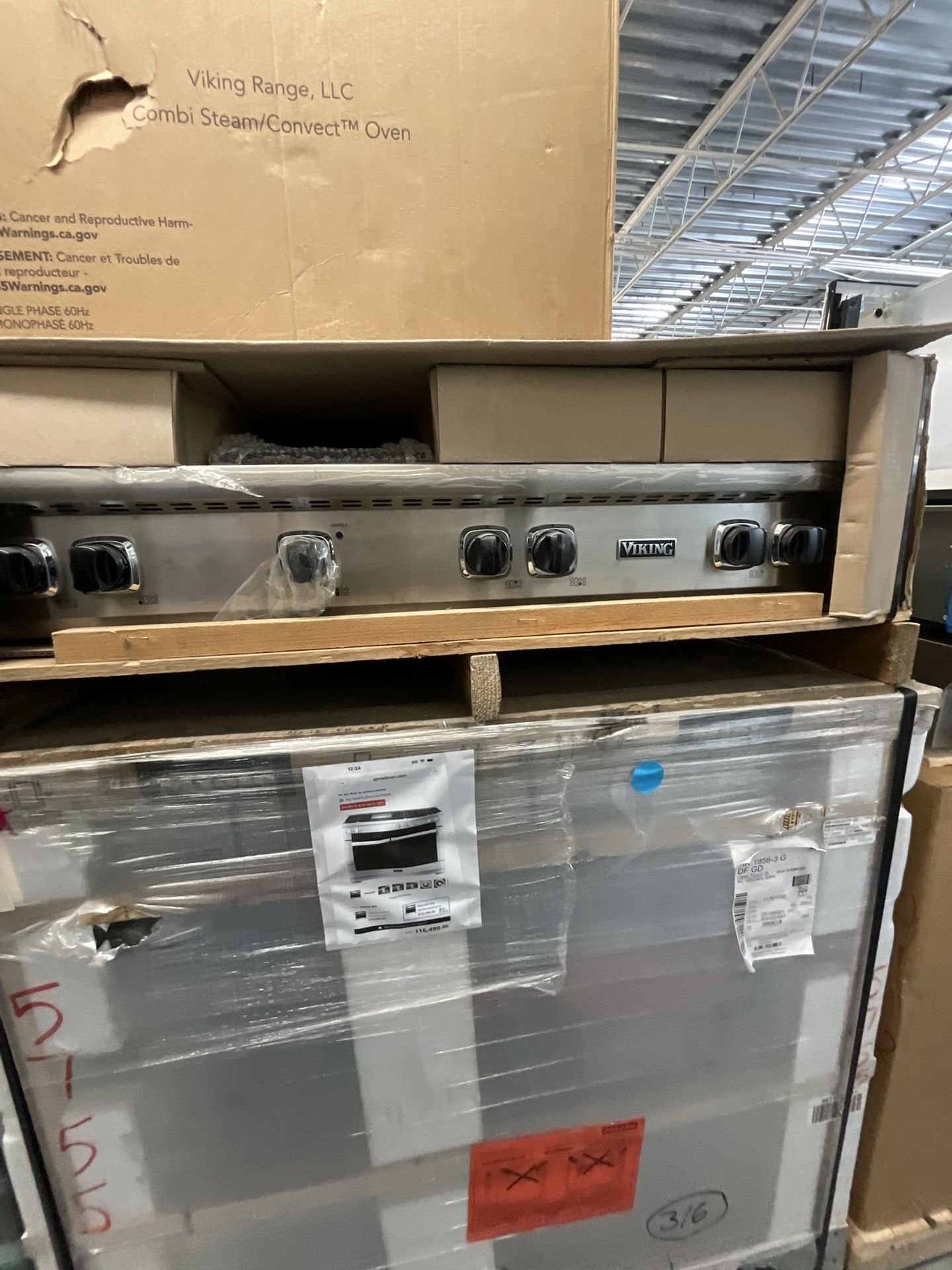 Viking 48” Gas Rangetop – Model VRT5486GSS01 – Brand New