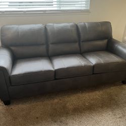 Faux leather couch