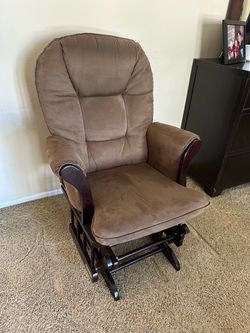 Glider Rocking Chair with Cushions
