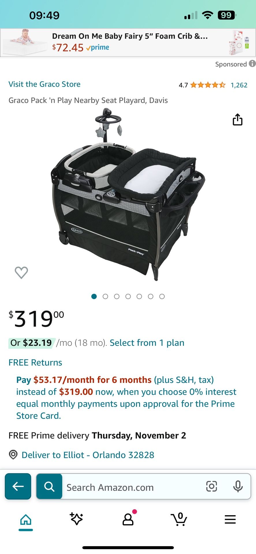 Pack N’ Play Nearby Napper Playard