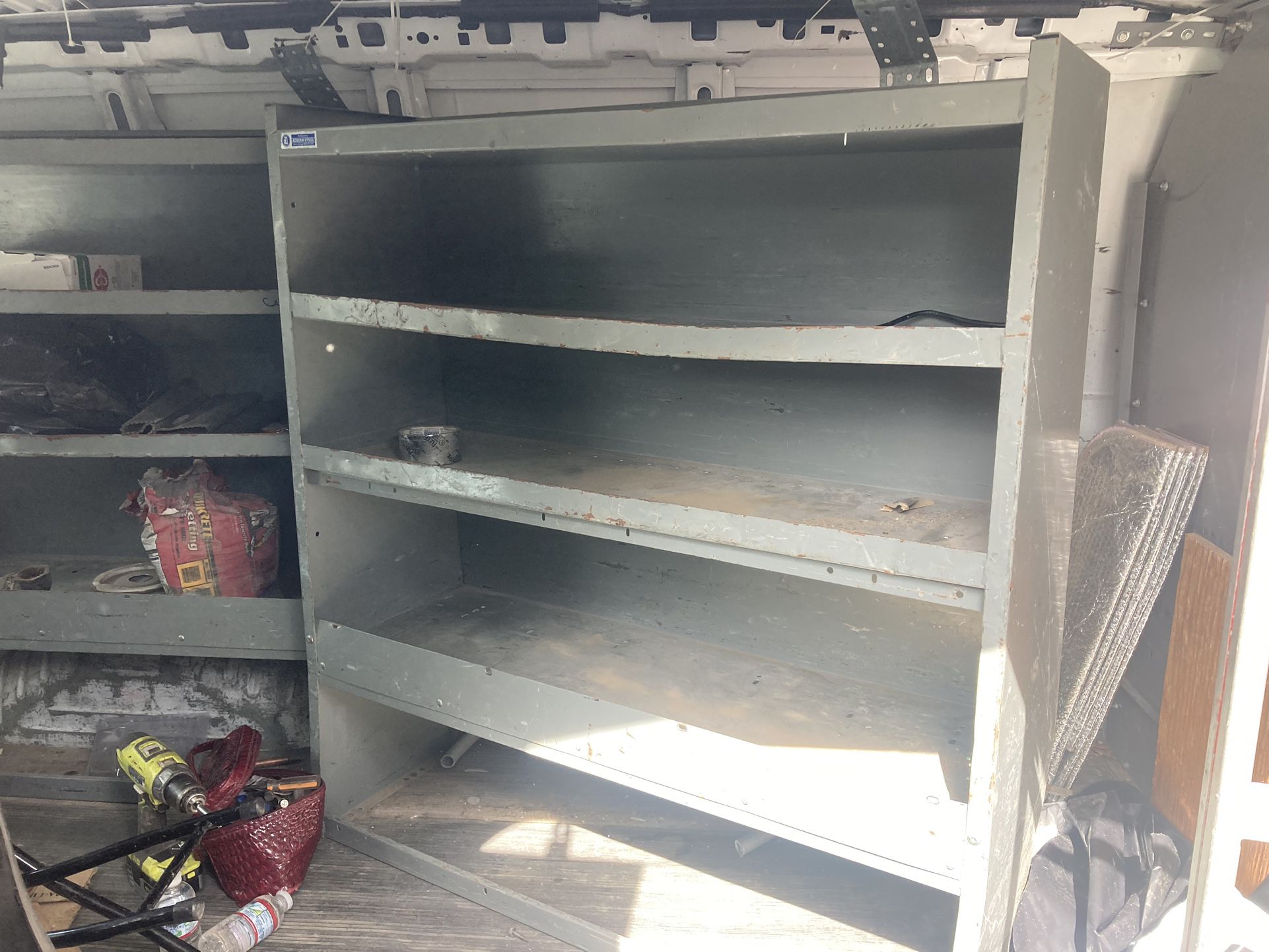 Two Metal Shelving Units For The Van