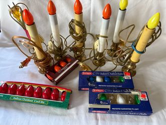 Vintage Brass Christmas Candles