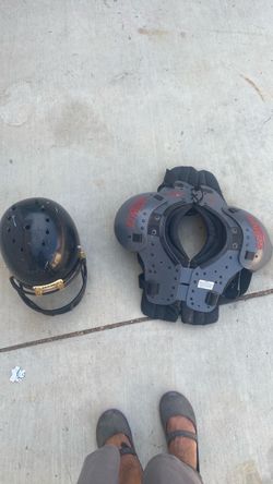 Football pad and helmet