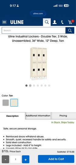 uline Lockers 12 total 36”x12”x12” Cubbies With Hooks