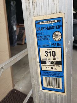 10ft (A Frame) Aluminum Ladder- Great condition